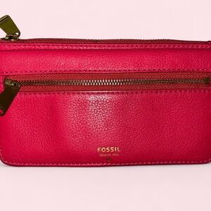 Fossil Vibrant Pink Leather Wallet